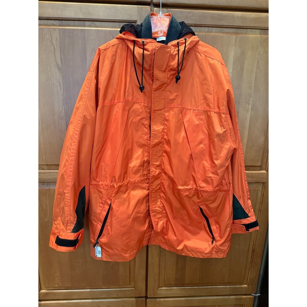 GAP 3-in-1 Jacket Orange Anorak Core Shell Hooded Zip Up Men's L Vintage Y2K NEW